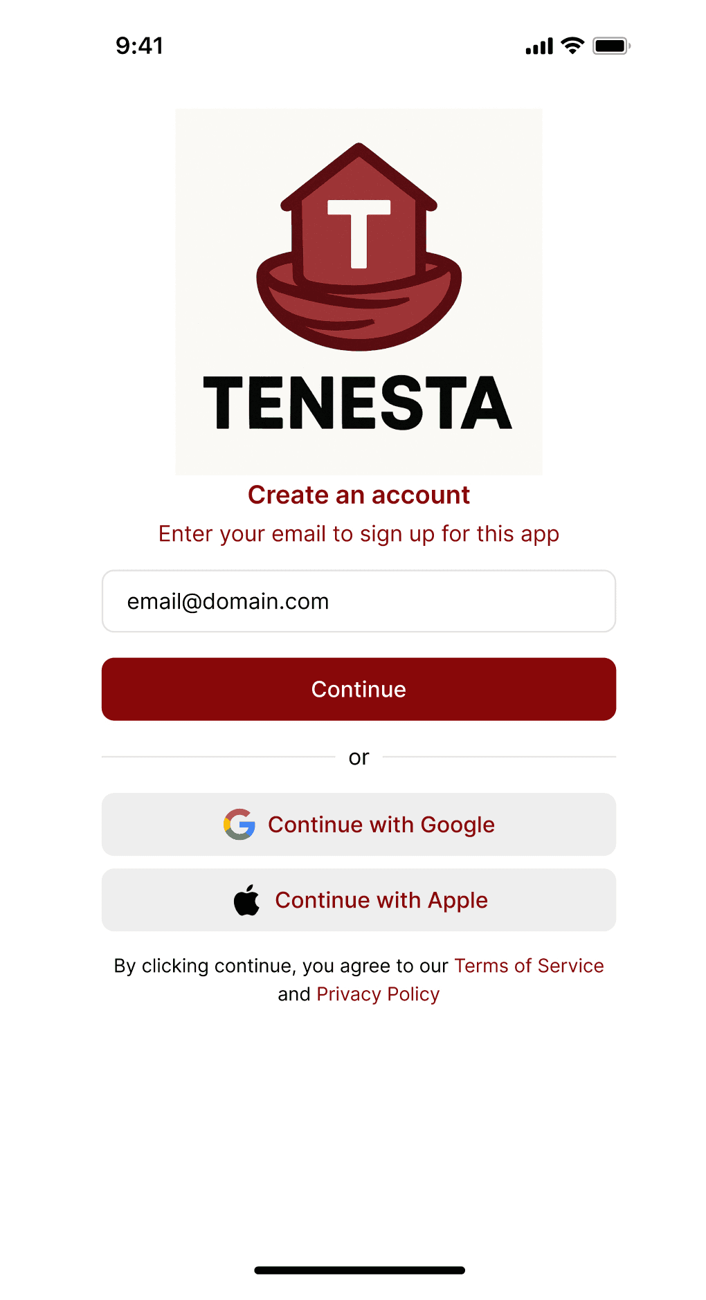 Tenesta Mobile App